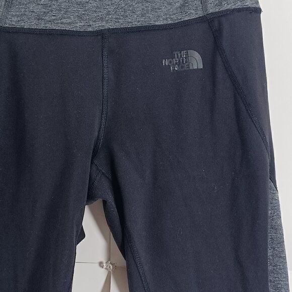 The North Face Womens Black and Heather Gray athletic Panel tights Leggings S - Picture 4 of 9